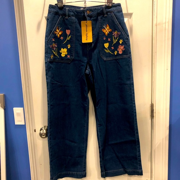 Princess Highway Denim - Princess Highway Floral Embroidered Denim Jeans 14 New ⭐️
